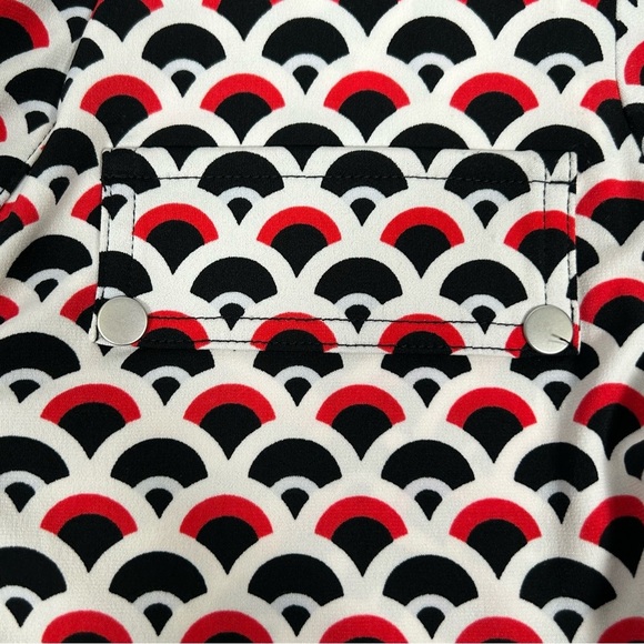 2 for$15 Jones New York White and Red Button Down Shirt with Notched Collar - Picture 5 of 12